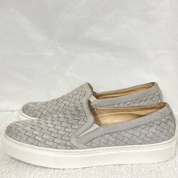 M. GEMÍ Womens Grey Leather Weave Slip On Loafer Made In Italy Shoes SZ EU 39.5 - Picture 2 of 12